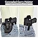 Concealed Carry Gun Holster for Men&Women, Universal IWB/OWB Pistol Holsters for Right and Left Hand, Fits Subcompact Compact Handguns, Black