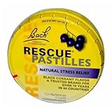 Nelson Bach Rescue Pastilles - Natural Stress Relief - Black Currant Flavor - Net Wt. 1.7 OZ (50 g)...