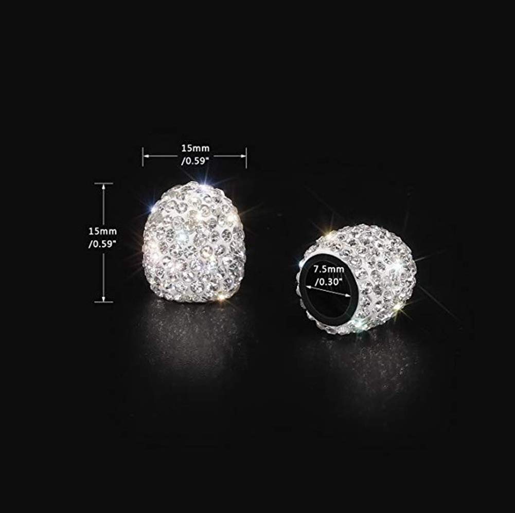 Coprivalvole Per Pneumatici Bling Bling – 4 Pezzi Tappi Valvola Con Cristalli Strass – Rosa
