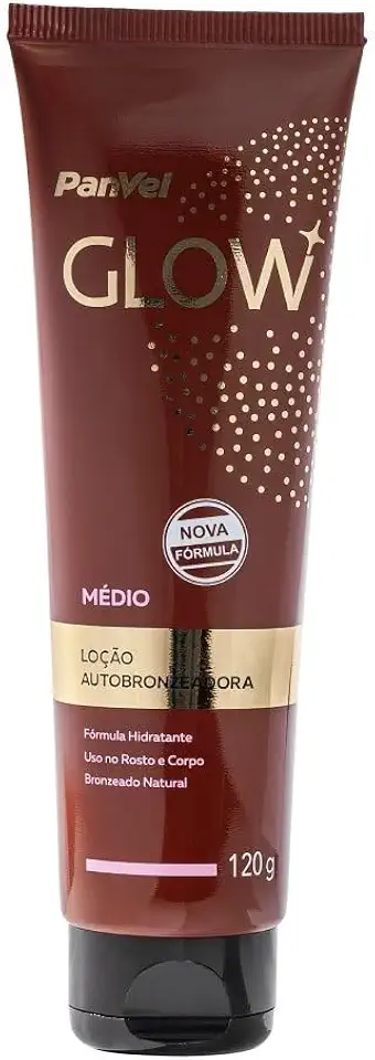 LOÇÃO AUTOBRONZEADORA PANVEL GLOW MÉDIO 120G