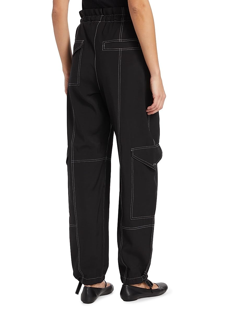 Ganni, Wide-Leg Drawstring Cargo Pants