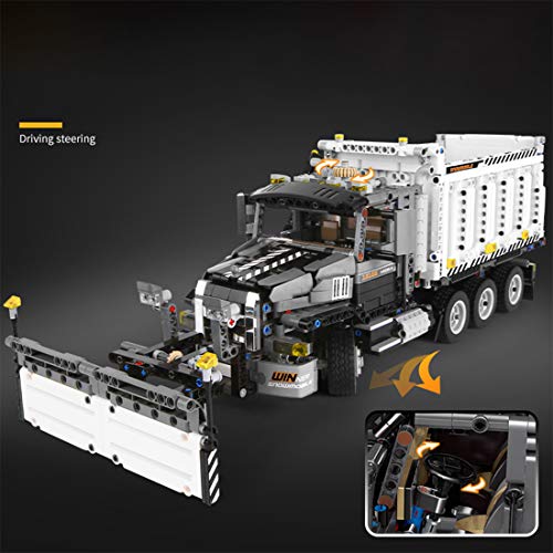 OLOK Technik Schneepflug Bausteine, 1694 Klemmbausteine Technik LKW Schneepflug Traktor Bauset, Kompatibel mit Lego… – Bild 7