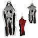 ATDAWN 3 Pack Hanging Skeleton Ghost, Halloween Party Decoration, One 35.5" Hanging Ghost Skeleton and Two 23.6" Hanging Reapers