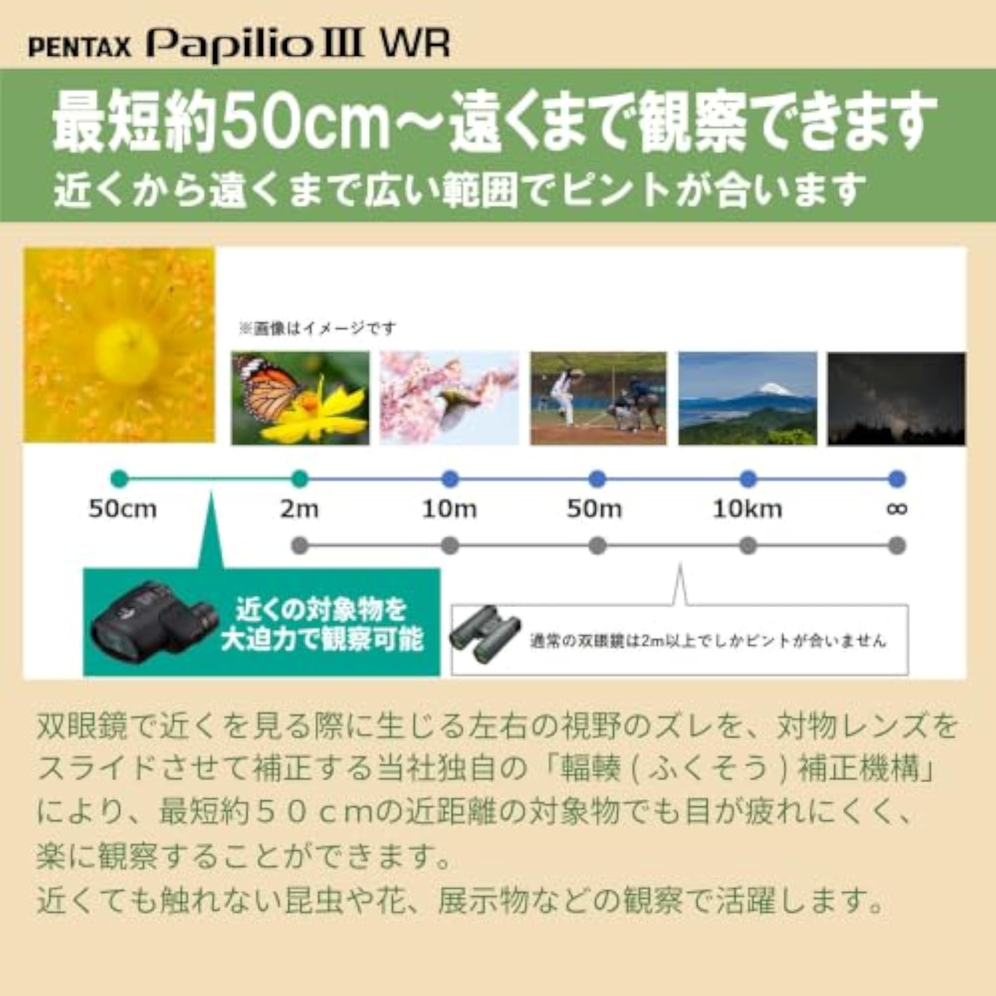 Papilio III 8.5x21 WR Binoculars, Ideal for Birdwatching