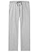 U2SKIIN Mens 100% Cotton Pajama Pants, Lightweight Soft Lounge Pant with Pockets Sleep Pj Bottoms for Men(Light Grey Mel, L)