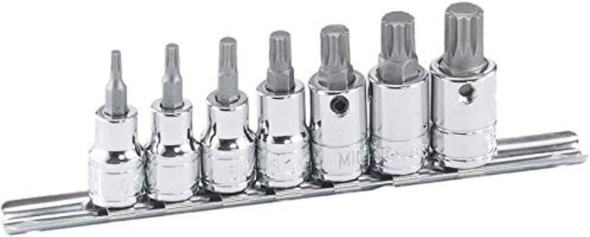 Genius Tools 7 Piece 3/8" Dr. Triple Square Bit Socket Set BS-307M