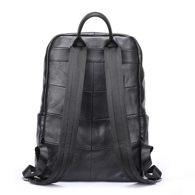 Men's leather backpack, and lightweight travel bag, business and leisure backpack, men's3