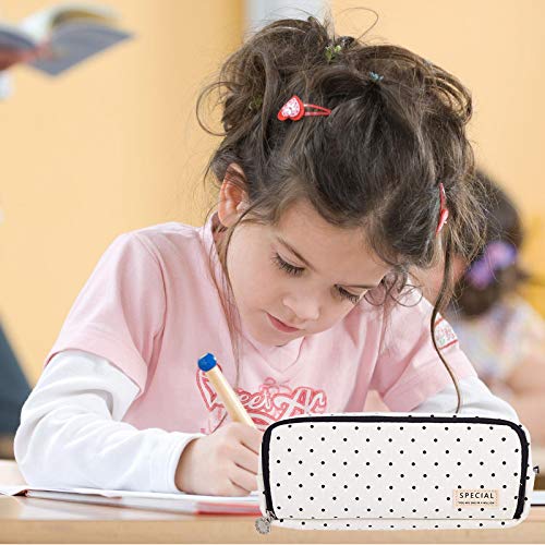Pennenetui met grote capaciteit, etui met ritssluiting, cosmeticatas, 3 vakken, duurzaam etui voor scholieren, opbergtas… - Image 7