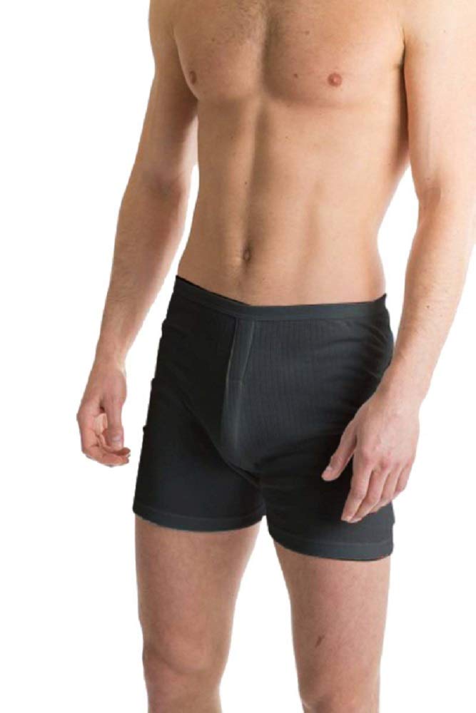 Octave® British Made Mens Thermal Trunks (Extra Warm) (Large [Waist: 36-39 inches], Charcoal)