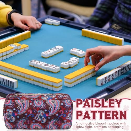Bolsa para fichas de Mahjong con cierre 26x14x8.5 cm miniatura 3
