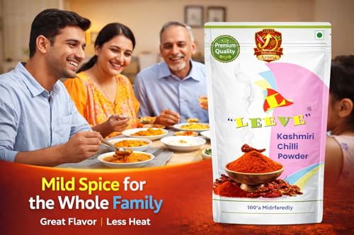 Image of Leeve Kashmiri Chilli Powder 800g | Natural Red Mirch Powder | Rich Color & Mild Spice | For Curry, Tandoori & Gravy | No Artificial Color | Hygienically Packed