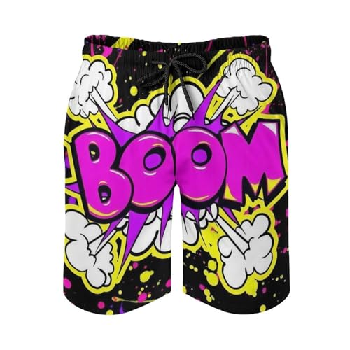 Neon Bathing Suit Mens Swimming Trunks with Mesh Liner Beach Quick Dry Swim Shorts3