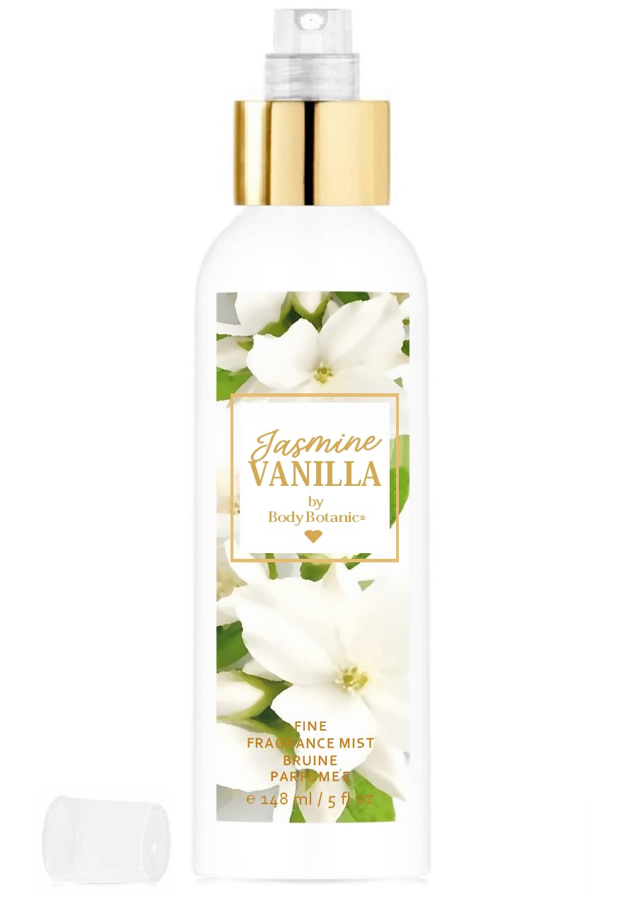 Jasmine Vanilla Perfume Fine Fragrance Body Mist by Body Botanic 5 Fl Oz 148 Ml