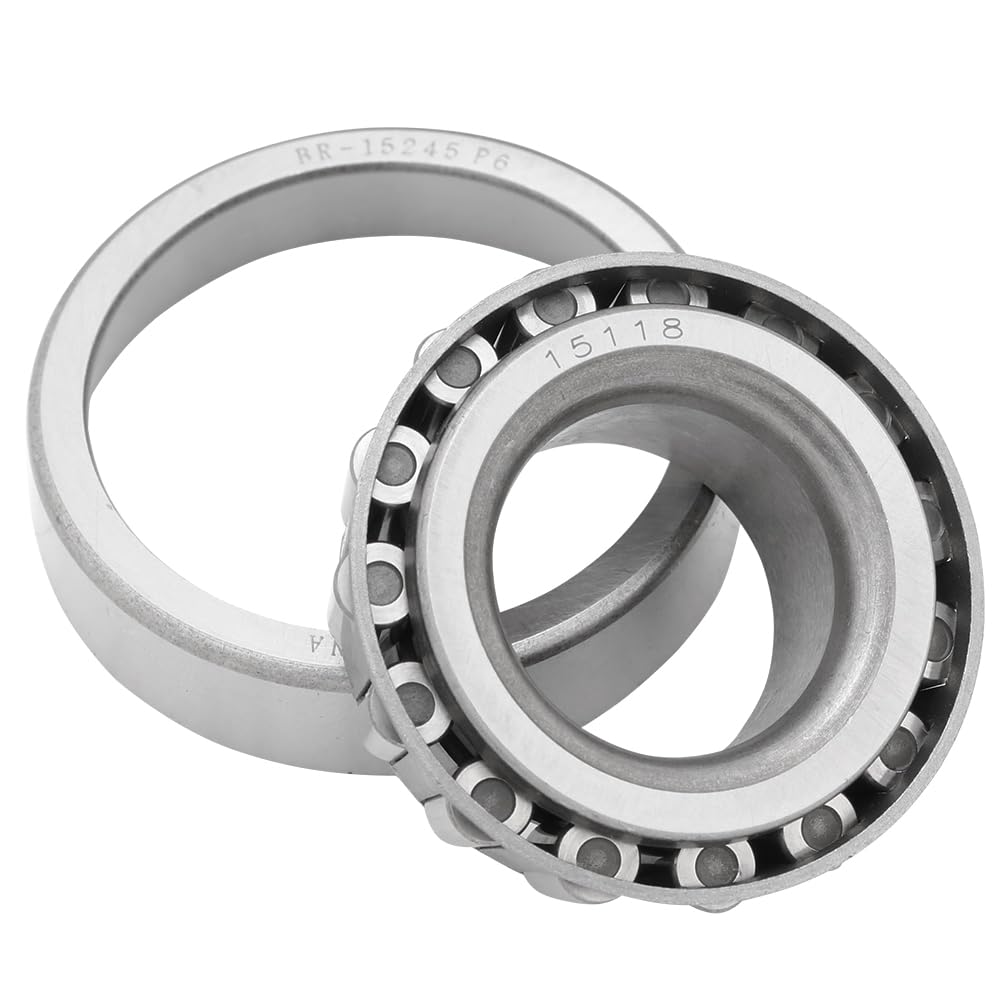 [2-Sets] Cone: 15118 Cup: 15245 Tapered Roller Bearing 1.189" x 2.440" x 0.75" (ID x OD x W) | 30.213 mm x 61.999 mm x 19.05 mm (ID x OD x W) Wheel, Axle, Transfer Case Output Shaft Bearings