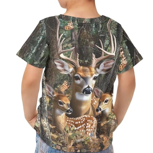 Image of Xhuibop Kids Tshirts Girls Boys 3-16 Years Summer Clothes for Teens Loose Fitting Tops