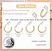 PLOMFOV 4Pairs Clip On Hoop Earrings for Women 14K Gold Plated Non Pierced Earrings Gold Clip On Hoops Small No Piercing Fake Hoop Earrings 14mm