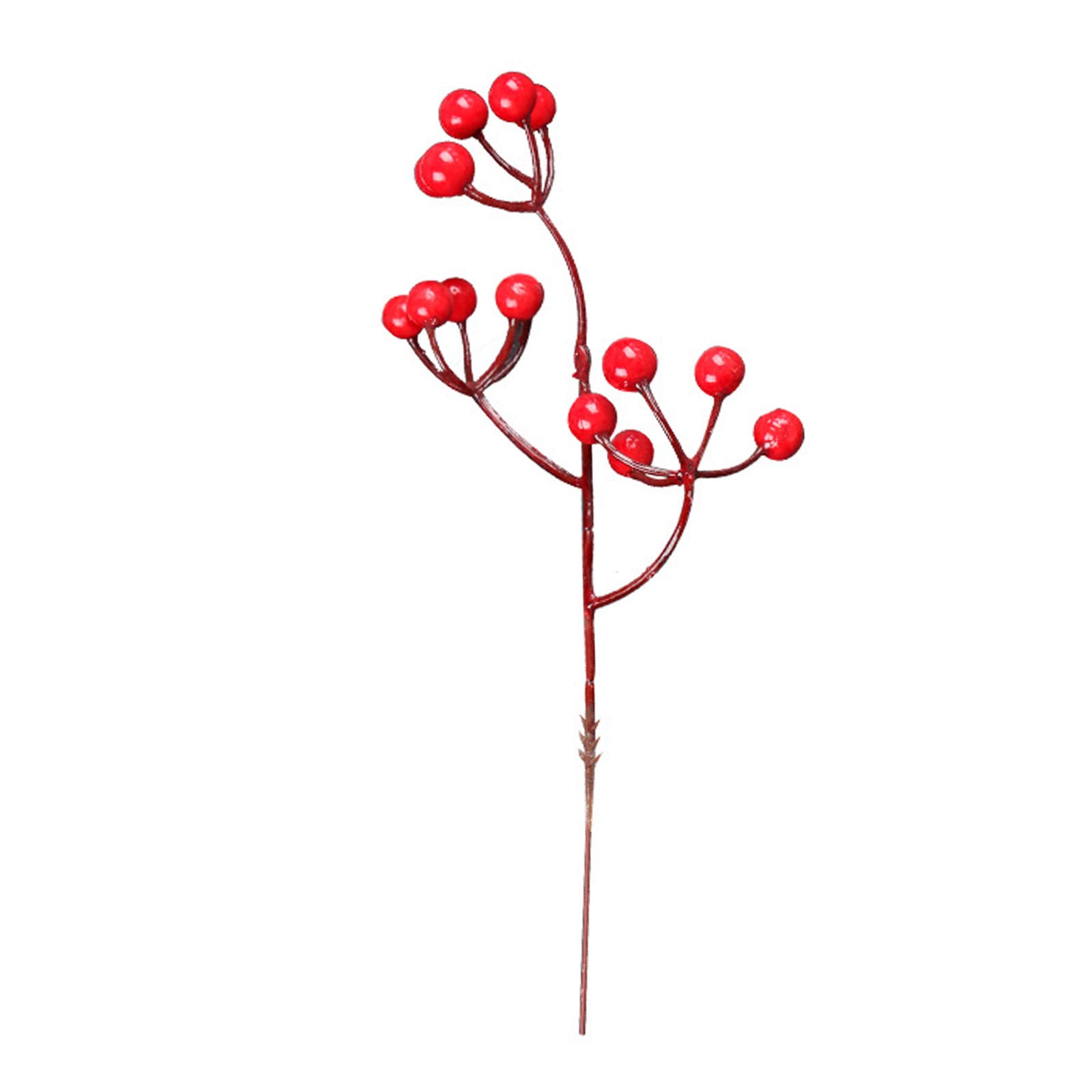 Tsophreniq 10Pieces Christmas Tree Red Branches Stems Wreath Garland Picks Seasonal Wedding Decoration Party Props Artificial Flowers for Decoration Artificial Flowers in Vase