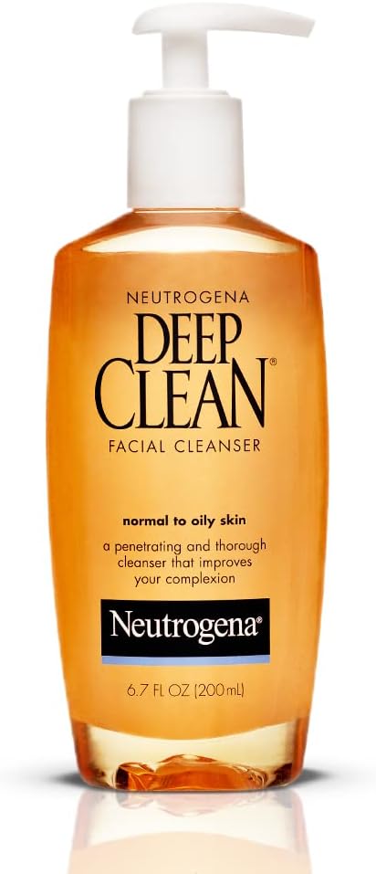 Deep Clean Daily Facial Cleanser with Beta Hydroxy Acid for Normal to Oily Skin, Alcohol-Free, Oil-Free & Non-Comedogenic, 6.7 fl. oz