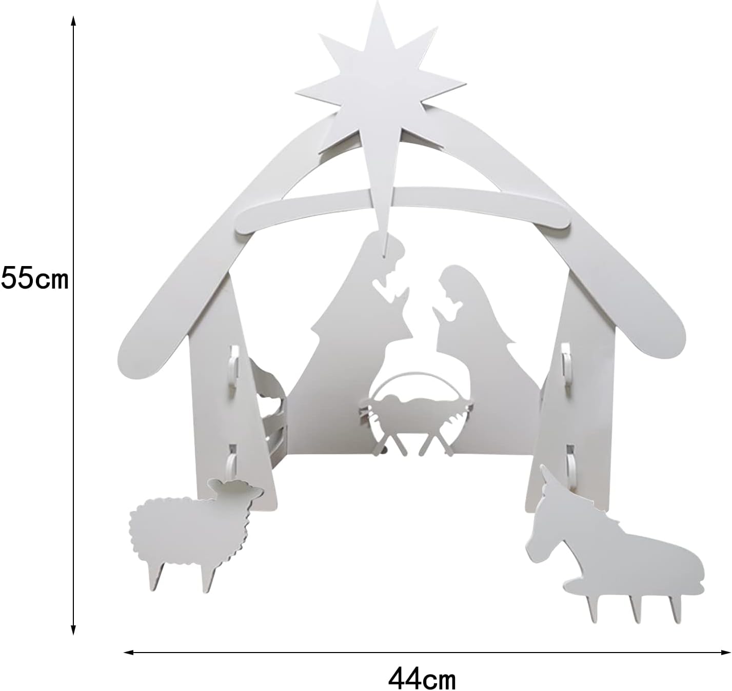 Ornaments， Decorations, Indoor Decoration, Home decoration Christmas Nativity Scene Stake, Outdoor Nativity Scene Sign, Waterproof Christmas Jesus Silhouette Logo for Outdoor Decor, Holiday Yard Sign