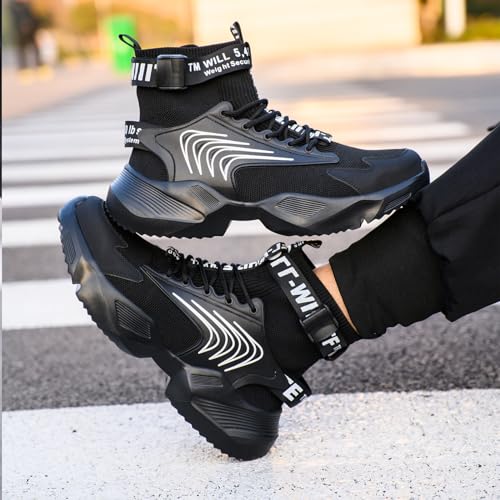 Image of Nutropa Steel Toe Shoes for Men Women Work Safety Footwear Lightweight Breathable Comfortable Industrial Construction Sneakers