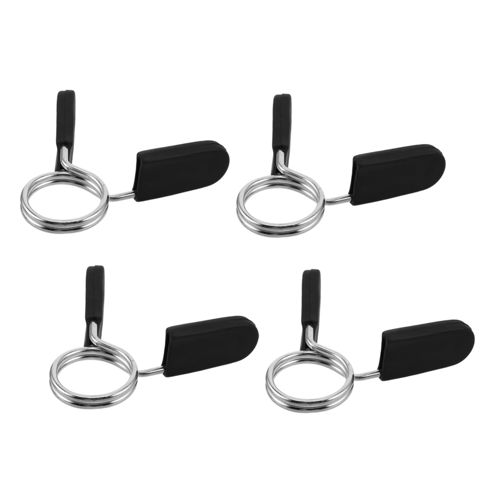 BCOATH 4pcs Portable Barbell Clips Spring Locks Collars for Weightlifting Gym Clips Weight Lifting Clips Set