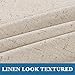 H.VERSAILTEX Linen Blackout Curtain Durable Thick Textured Linen Look 100% Blackout Patio Door Curtain Anti Rust Grommet Extra Wide Sliding Door Curtain Panel, W100 x L84 inch - Natural