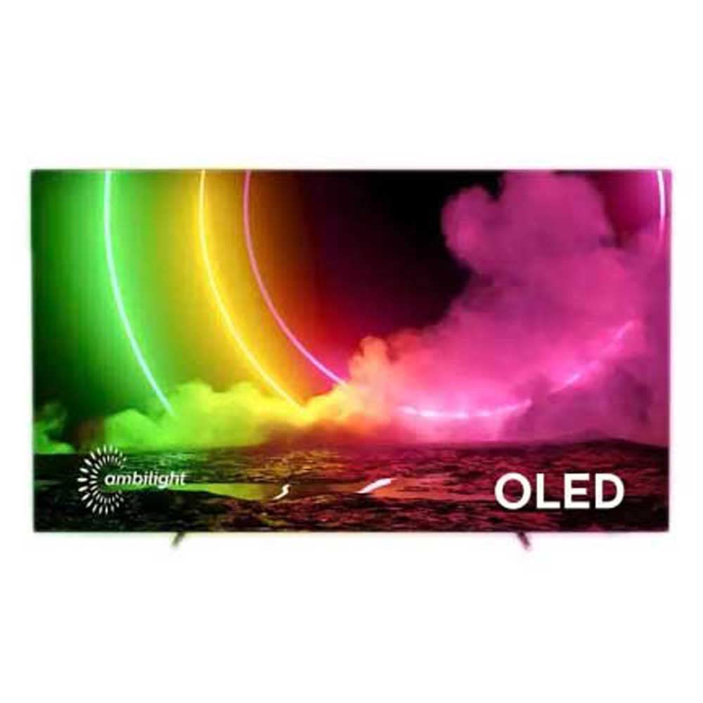 Philips 48OLED806 48 Inch 4K UHD OLED Android TV, 4K Smart TV Ambilight, Vibrant HDR Picture, Cinematic Dolby Vision & Atmos Sound, DTS Play-Fi, Compatible with Google Assistance + Alexa, Silver [Energy Class G]