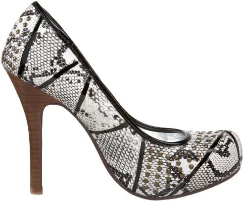 Naughty Monkey Women's Me O My Animal Printed Pump,Black/White,7 M US | Image 5