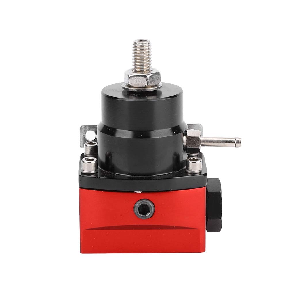 Zestaw Regulatora Ciśnienia Paliwa w Kolorze Czerwonym, Ciśnienie -100 Psi, Złączki Aluminiowe T6061, Wysokowydajne Akcesorium do Układu Paliwowego
