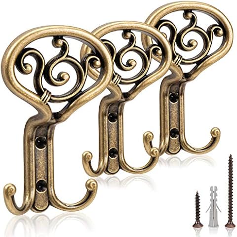 UTiLE Garderobenhaken Kleiderhaken Jackenhalter Wand 3er Set Bronze Cover