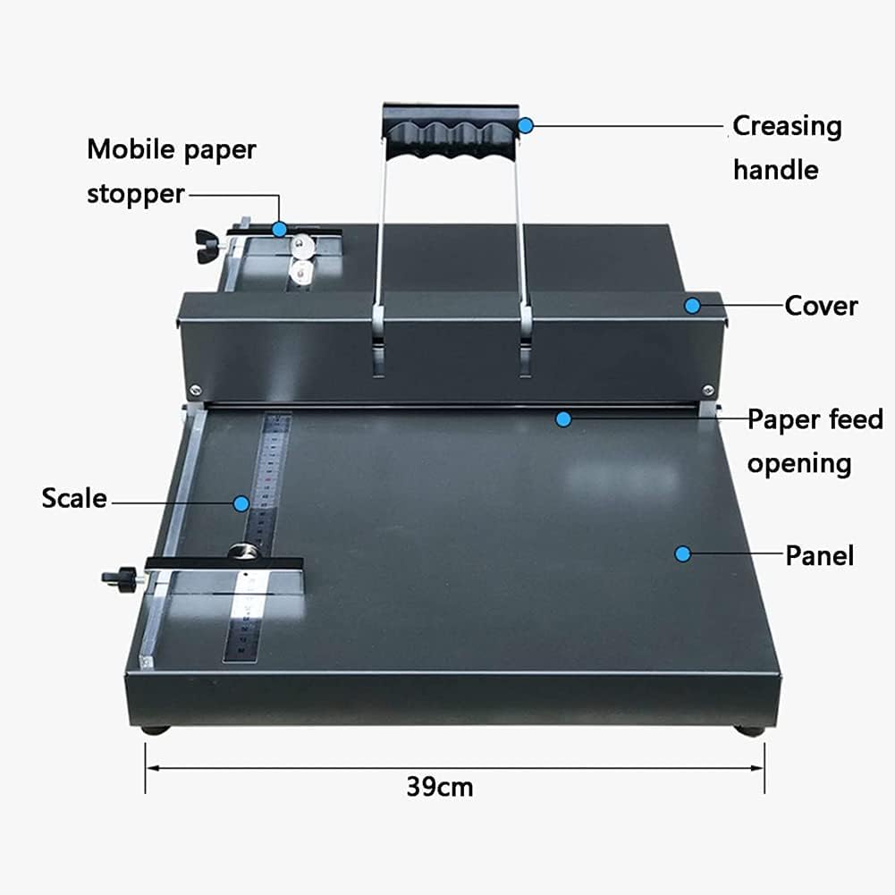 Falzmaschine Für Papier, 350 Mm, Manuelle Falzmaschine, A3/a4-papierfalzmaschine, Tisch-hochleistungs-papierfalzmaschine Aus Metall Für Grußkarten, Broschüren, Fotopapiere