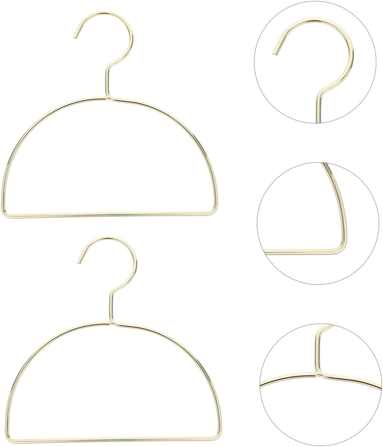 Mipcase 5pcs Wall-Mounted Drying Rack for Clothes and Scarves, Golden Iron Semi-Circle Hanger with Reinforced Support and Strong Stable Structure, for Home and Travel Laundry Organization