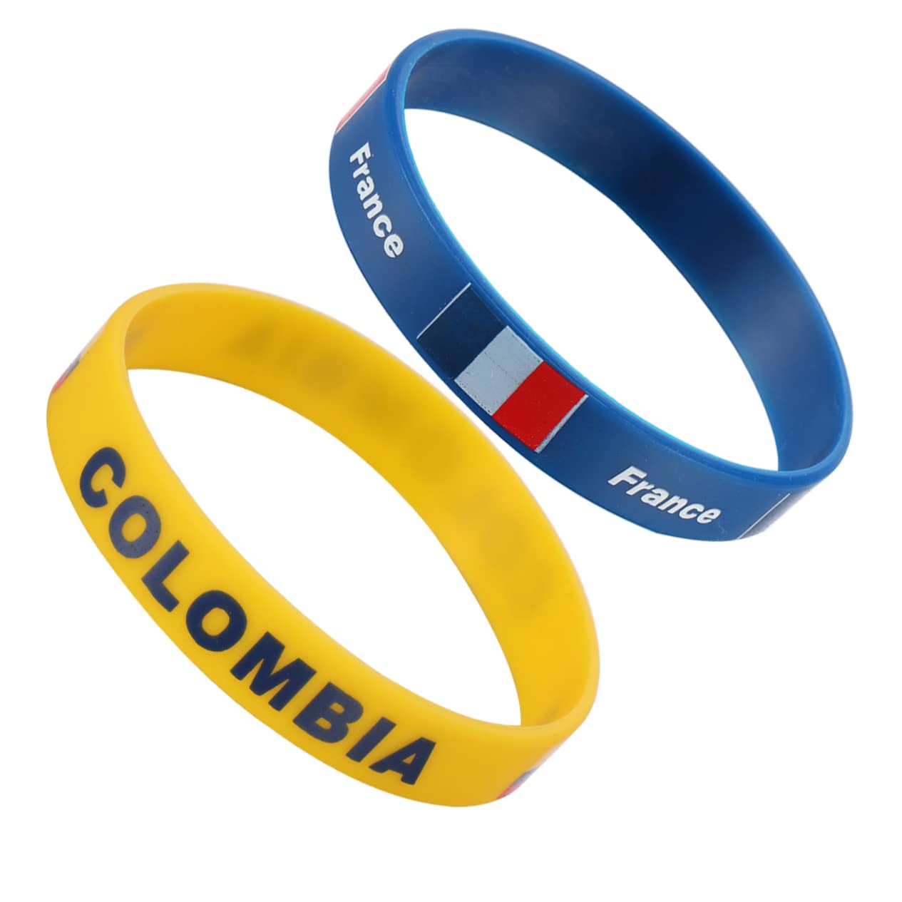 6 braccialetti in silicone per il paese, da uomo, per giochi di calcio, per la colombia, per la colombia, per il basket, per il paese, per il souvenir, come mostrato nell'immagine.,