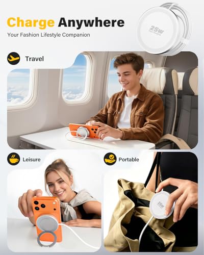 Magnetic Wireless iPhone Charger Fast Phone Charger with Kickstand - image 5