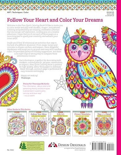Free Spirit Coloring Book (Coloring is Fun) (Design Originals) 32 Whimsical & Quirky Art Activities from Thaneeya McArdle on High-Quality, Extra-Thick Perforated Pages that Resist Bleed-Through - Image 2