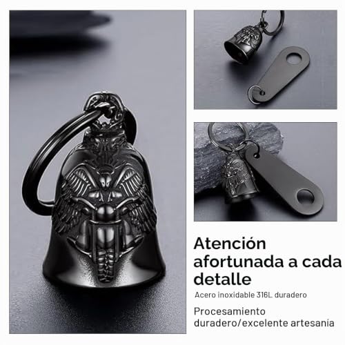 Campana moto amuleto de acero para viajes y rutas en carretera 3