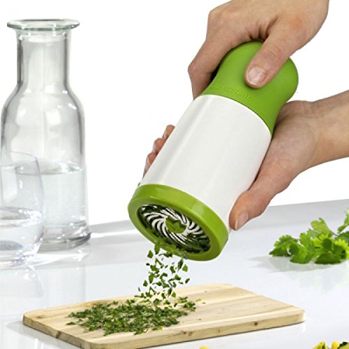 Stainless Steel Herb Kitchen Tool Set, Green and White