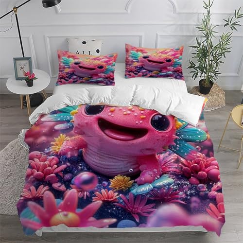 Housse de couette Axolotl Corail en microfibre premium 3 pcs - 6