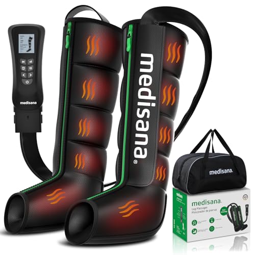 Medisana Leg Massager with Heat and Compression, Full Leg & Foot Massager Compression Boots with 6...