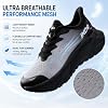 Zapatillas de running transpirables para hombre y mujer – zapatillas deportivas con flujo de aire unidireccional y amortiguación de impacto, zapatillas deportivas livianas para gimnasio, caminar y entrenamiento 6