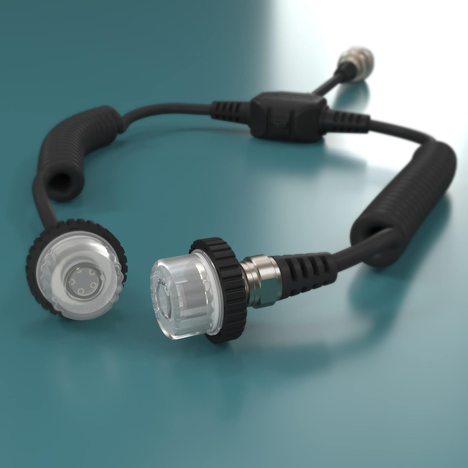 Sea Frogs OF-02 Double Synchronization Cable, Dual 5-Pin Sync Cord, Fiber Optic Line to Nikonos Type Bulkhead for seaFrogs Underwater housings Compatible with Sea Frogs, Sea & Sea, and INON strobes