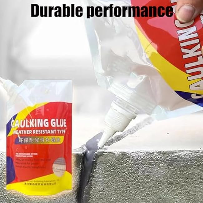 Slab Concrete Crack Waterproof Repair Sealant, Concrete Crack Filler, Slab Concrete Crack Repair Sealant, Caulking Glue Weather Resistant Type (1PCS)