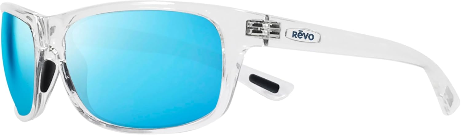 Revo Sunglasses Jude: Polarized Crystal Glass Lens with Sport Wrap Frame