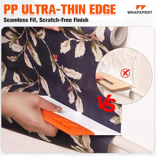 Image of WRAPXPERT Wallpaper Smoothing Tool, Wallpaper Squeegee for Peel and Stick, 7.87 Inch Smoothing Squeegee Smoother for Wall Paper Applying, Adhesive Contact Paper, Backsplash, Window Film Installation