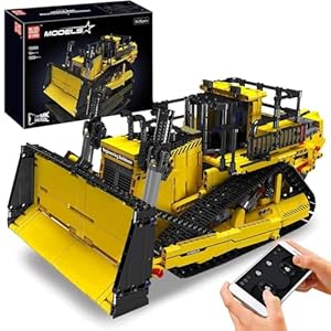 Mould King Bulldozer Technique Building Set, App-Controlled 2.4G RC Bulldozer Truck Construction Vehicle Toys with Engines, DIY Engineering Model Sets for Adults/14+(1508 Pieces)