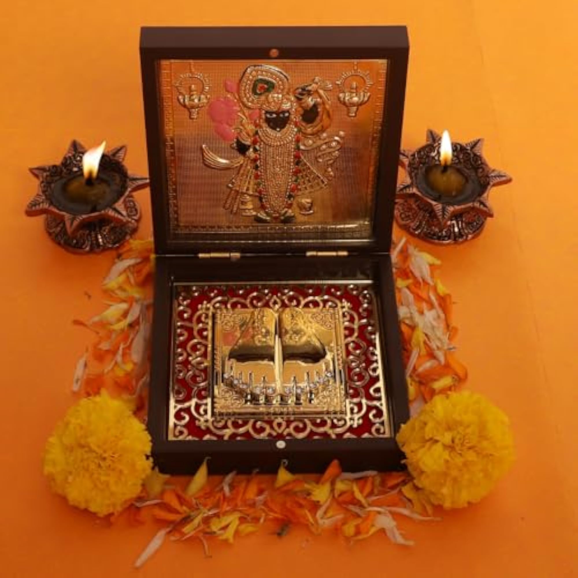 Balaji Charan Paduka Box Portable Pocket Temple