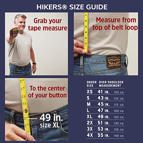 Image of HIKERS - Upfitter Hidden Suspenders for Men Under Clothes - 3 Point Belt Loop