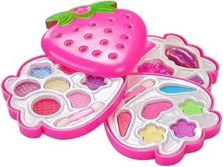 Beaupretty Kit De Maquiagem Infantil Para 3 Meninas Bolsa De Maquiagem Infantil Brinquedos Para Meninas Presentes Para Meninas Presentes Para Meninas Bolsa De Maquiagem De Morango