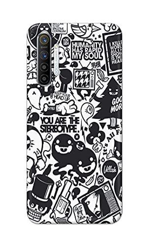 Image of Printed Hard Back Cover Case for Realme XT | Realme X2 | Oppo K5 Back Cover (Mixed Cartoon) -702