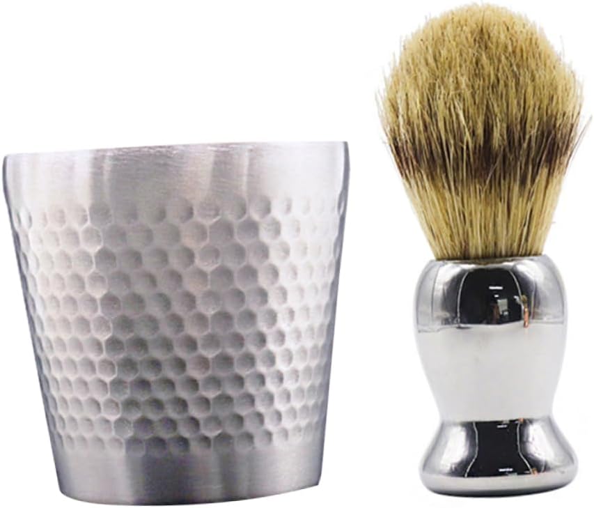 DOITOOL 3sets Men's Shaving Brush Bowl Soap Bowl and Soft Bristle Beard Brush for Home and Barber Shop Grooming for Father's Day and Birthdays